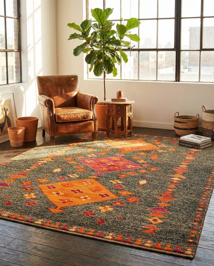 Detail image of 6' 2 x 8' Hand Knotted Balouch Wool Rug