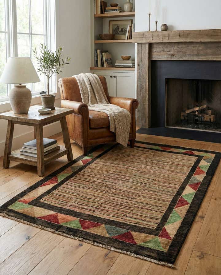 3' 9 x 5' 4 Hand Knotted Modern Ziegler Rug