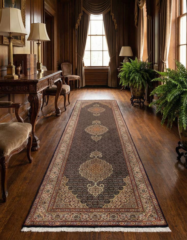 Detail image of 2' 9 x 10' 2 Tabriz Mahi Wool Runner Rug