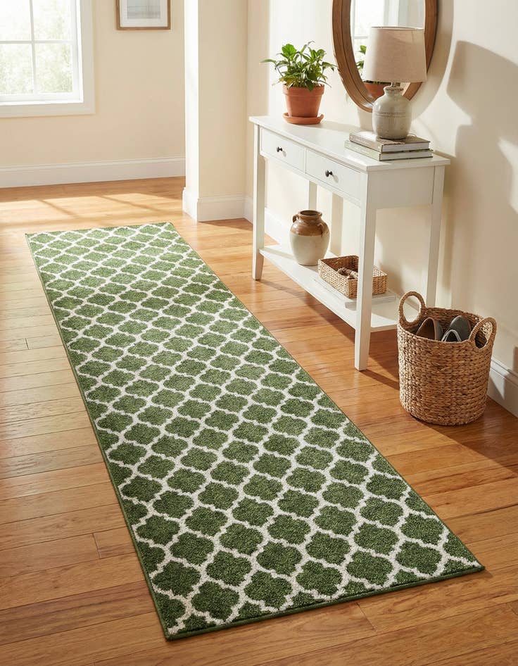 Detail image of 2' 7 x 10' Trellis Runner Rug