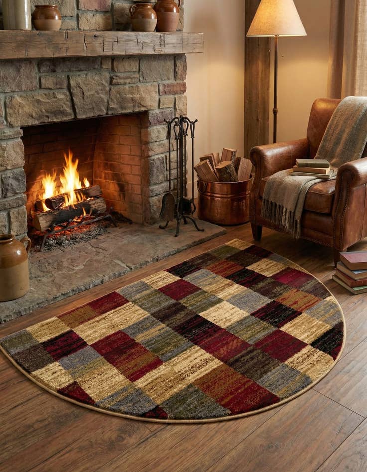Detail image of  2' 7 x 4' Cafe Hearth Rug