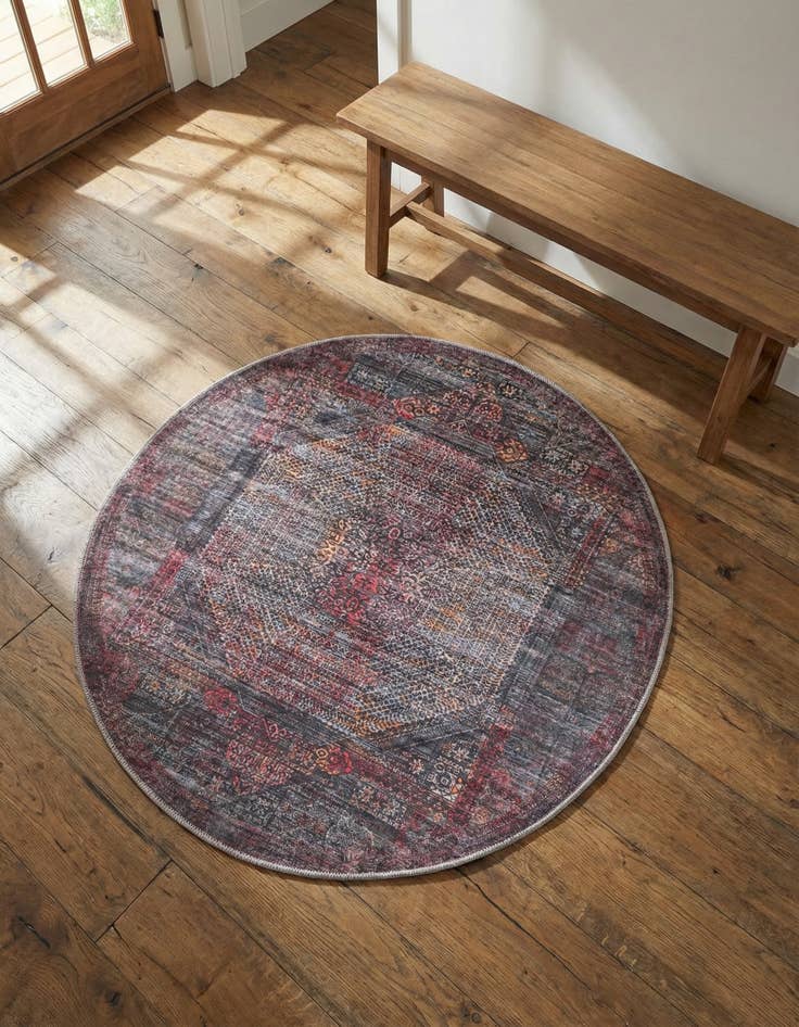 Detail image of 4' x 4' Washable Mangata Round Rug