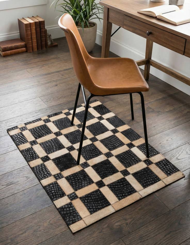 Detail image of 2' 1 x 3' Cowhide Rug