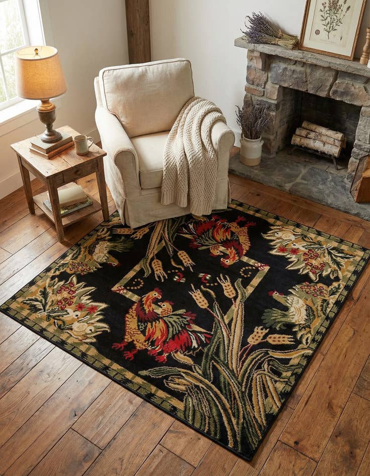 Detail image of 4' x 4' Country Square Rug