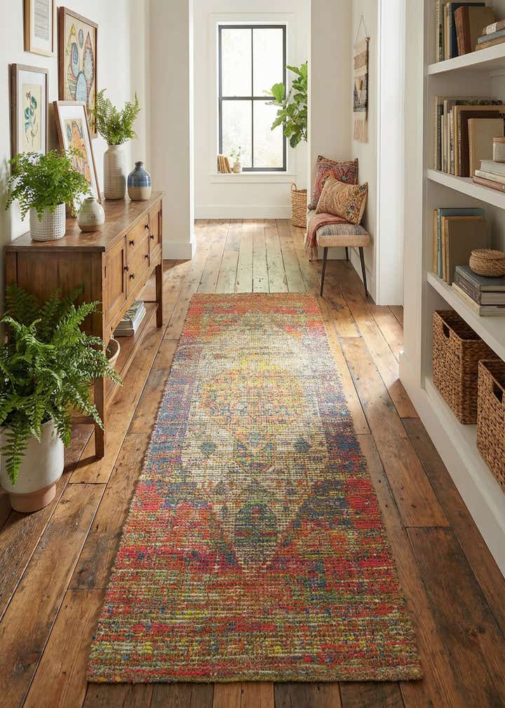 2' 2 x 6' 1 Hand Woven Chenille Jute Runner Rug