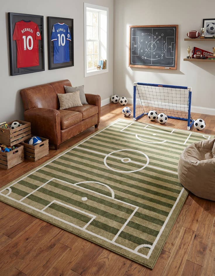Detail image of 6' x 9' Sports Washable Rug