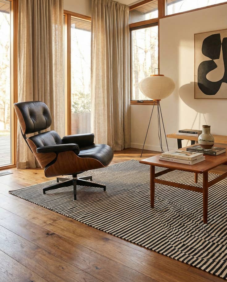 Detail image of 5' 8 x 7' 10 Hand Woven Kilim Modern Wool Rug