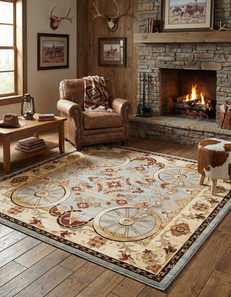 Detail image of 7' 10 x 7' 10 Pioneer Square Rug