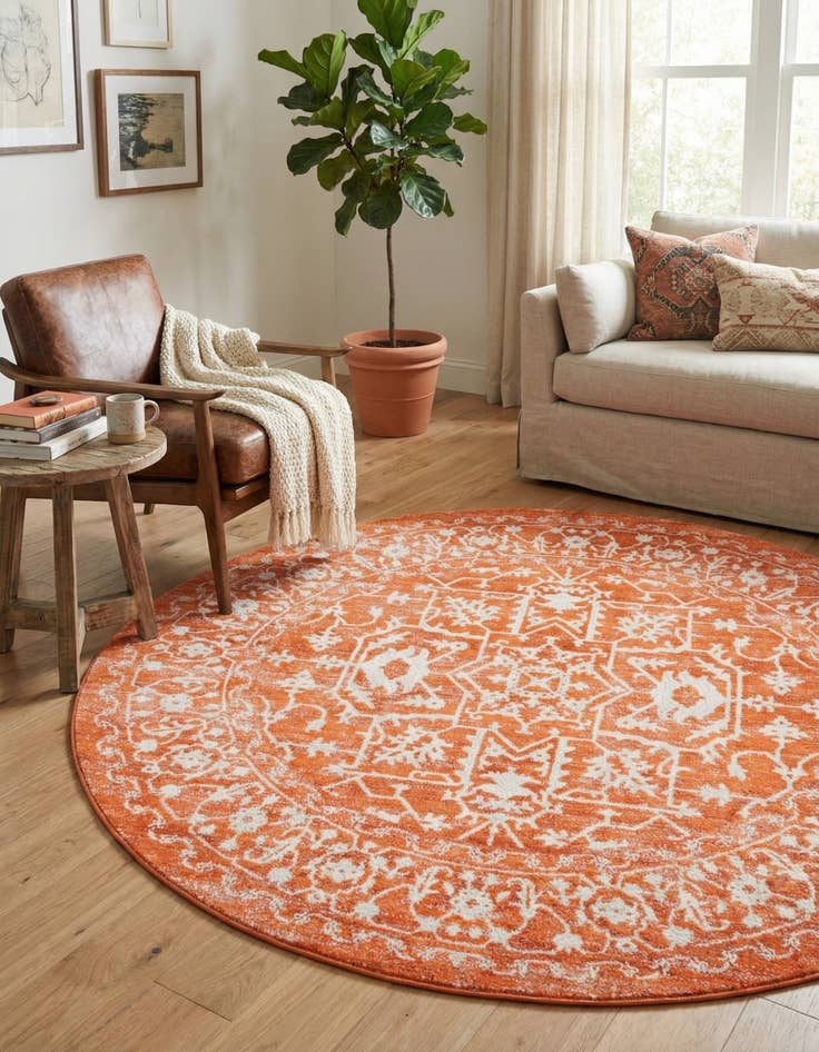 Detail image of 6' x 6' Modern Classical Round Rug