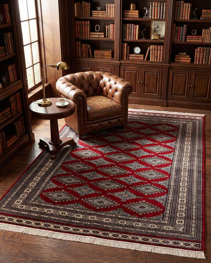4' 2 x 6' 6 Hand Knotted Bokhara Oriental Wool Rug