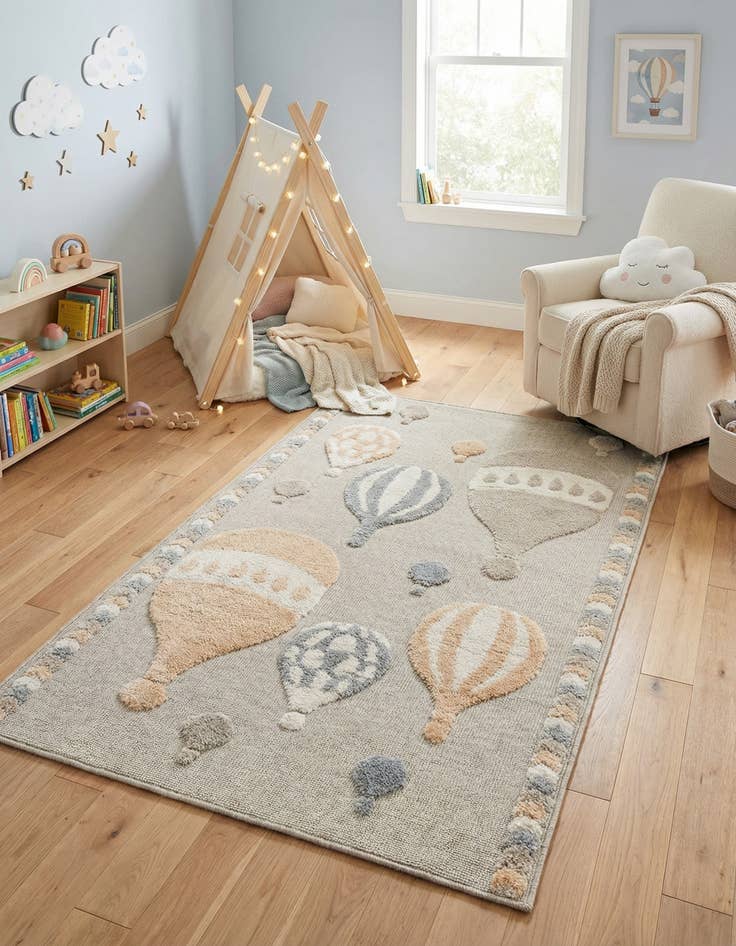 Detail image of 4' x 6' Whimsy Kids Rug