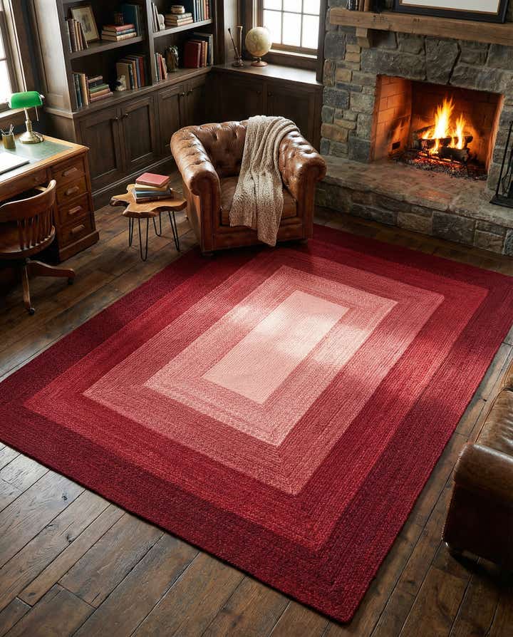 7' 10 x 10' Handmade Hand Braided Wool Rug