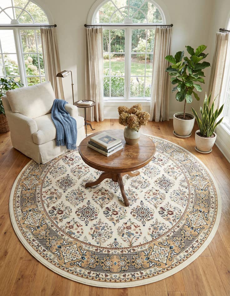 Detail image of 10' x 10' Nain Design Round Rug