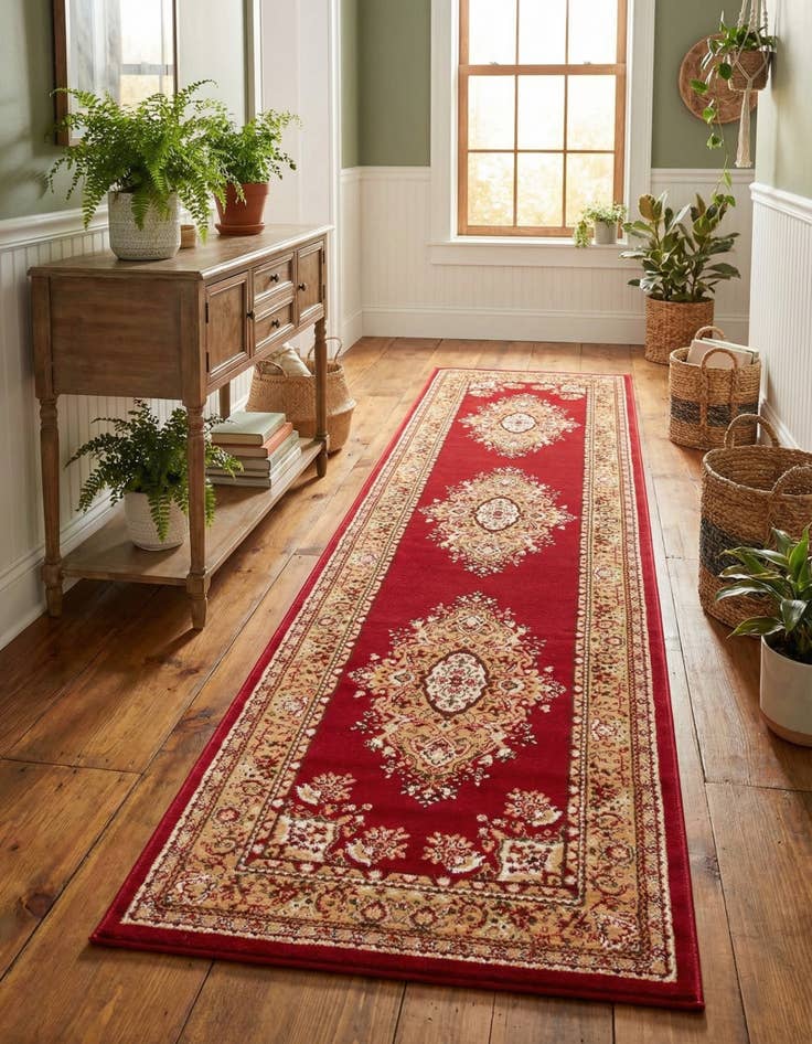Detail image of 2' 7 x 10' Mashad Design Runner Rug