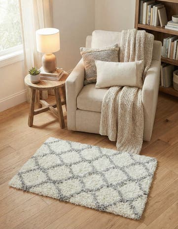 2' x 3' Lattice Shag Rug