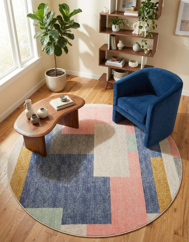 Detail image of 7' x 7' Lotus Round Rug