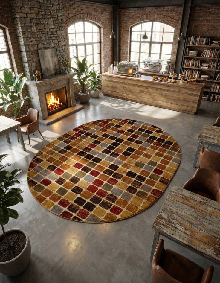 Detail image of 7' 10 x 10' Cafe Oval Rug