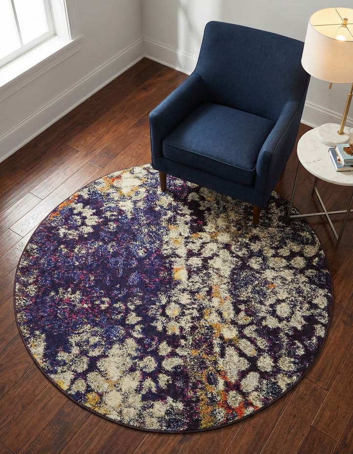 4' x 4' Washable Carnevale Round Rug