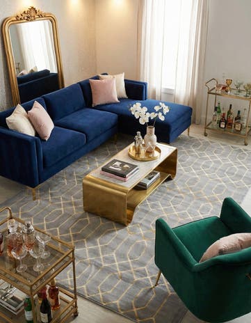 9' x 12' Marilyn Monroe™ Glam Trellis Rug
