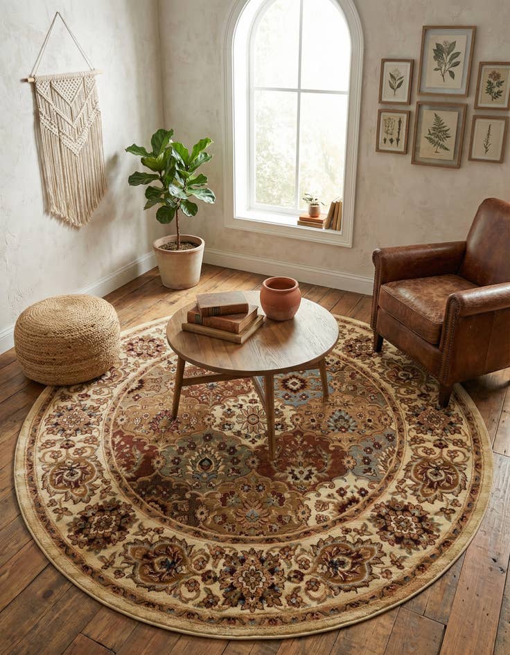 Detail image of 7' 10 x 7' 10 Aditi Round Rug