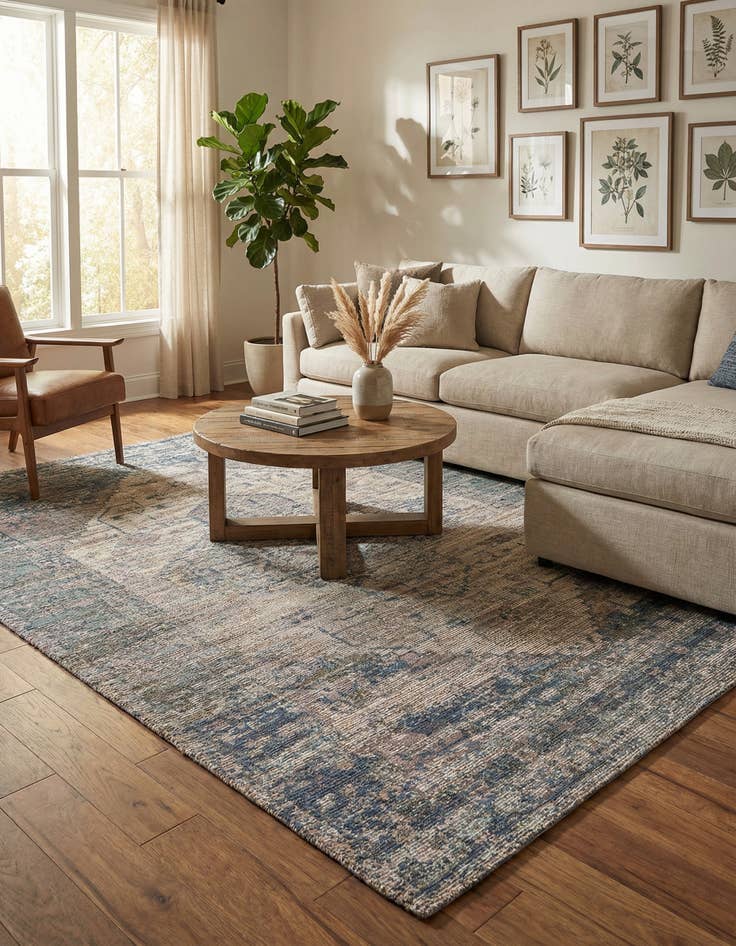 Detail image of  9' x 12'  Hand Woven Chenille Jute Rug