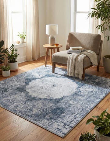 5' x 5' Washable Yara Square Rug
