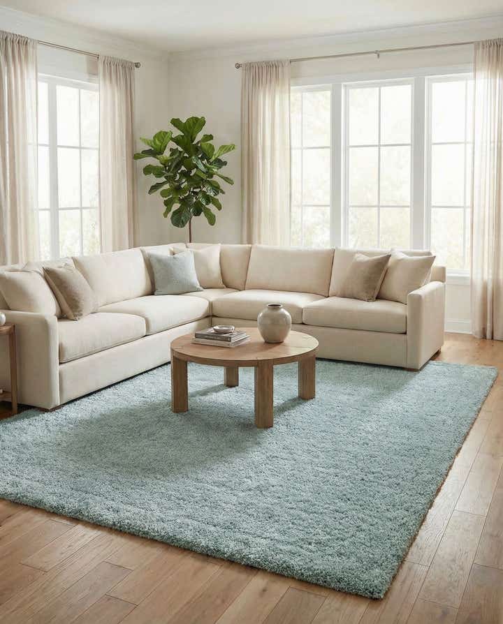 9' 10 x 13' Soft Solid Shag Rug