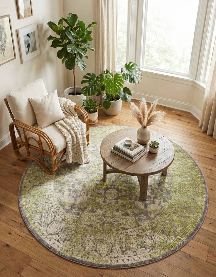 Detail image of 8' x 8' Modern Classical Round Rug