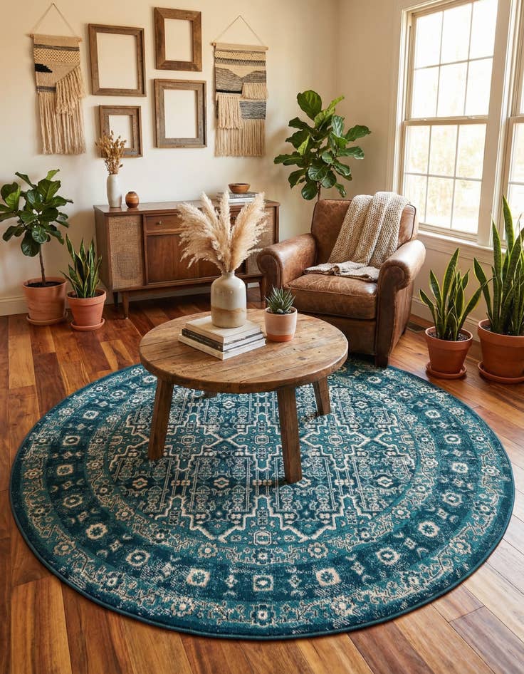 Detail image of 5' 3 x 5' 3 Lucerne Round Rug