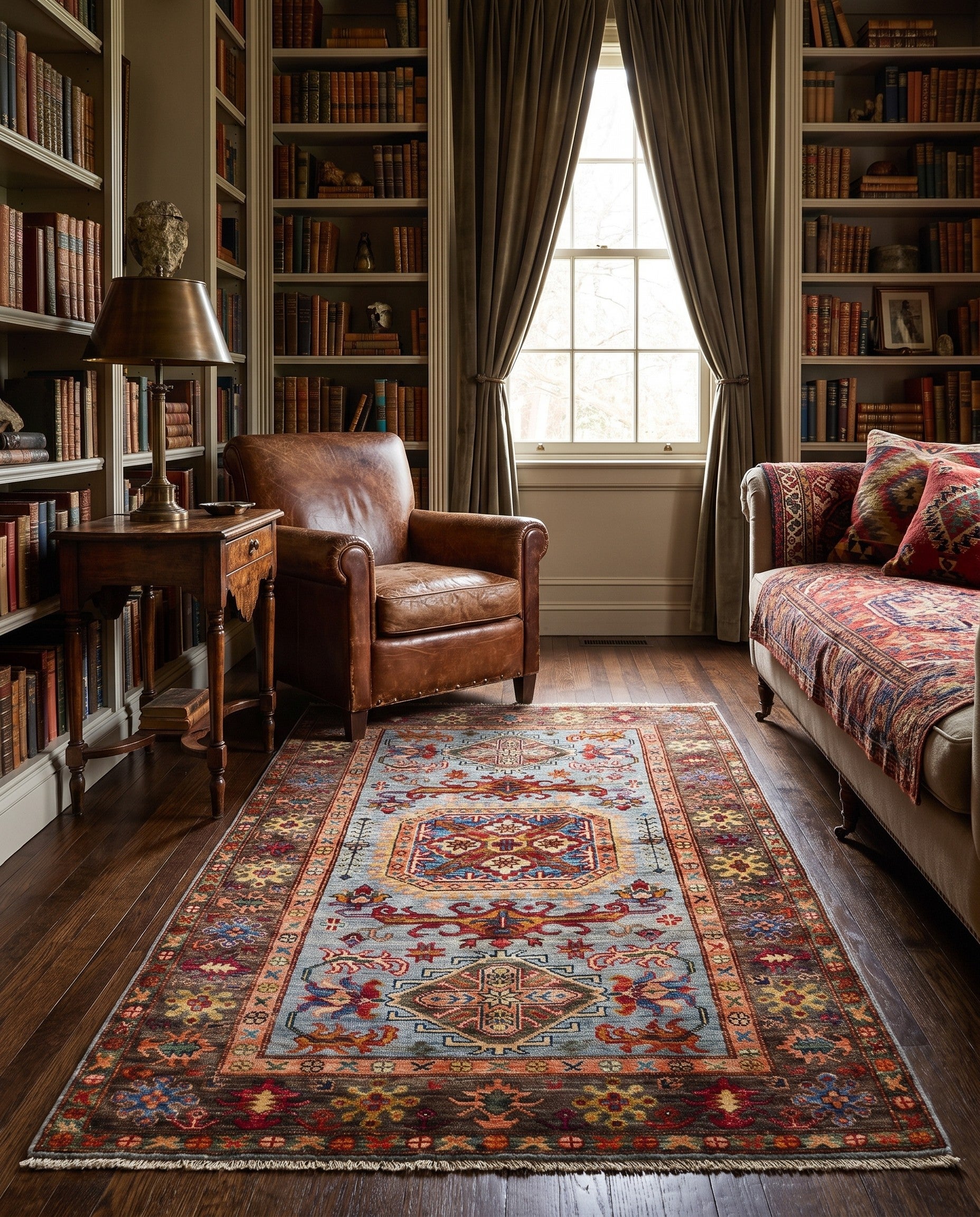 3' 5 x 4' 11 Hand Knotted Kazak Rug