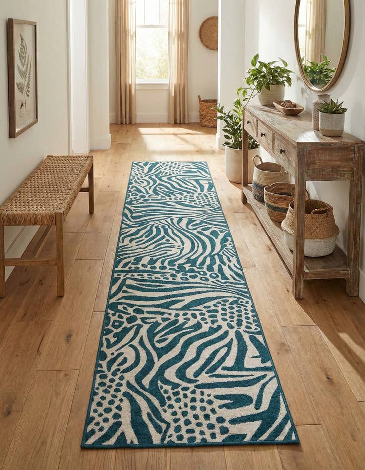 Detail image of 2' 7 x 12' Washable Safari Indoor / Outdoor Runner Rug