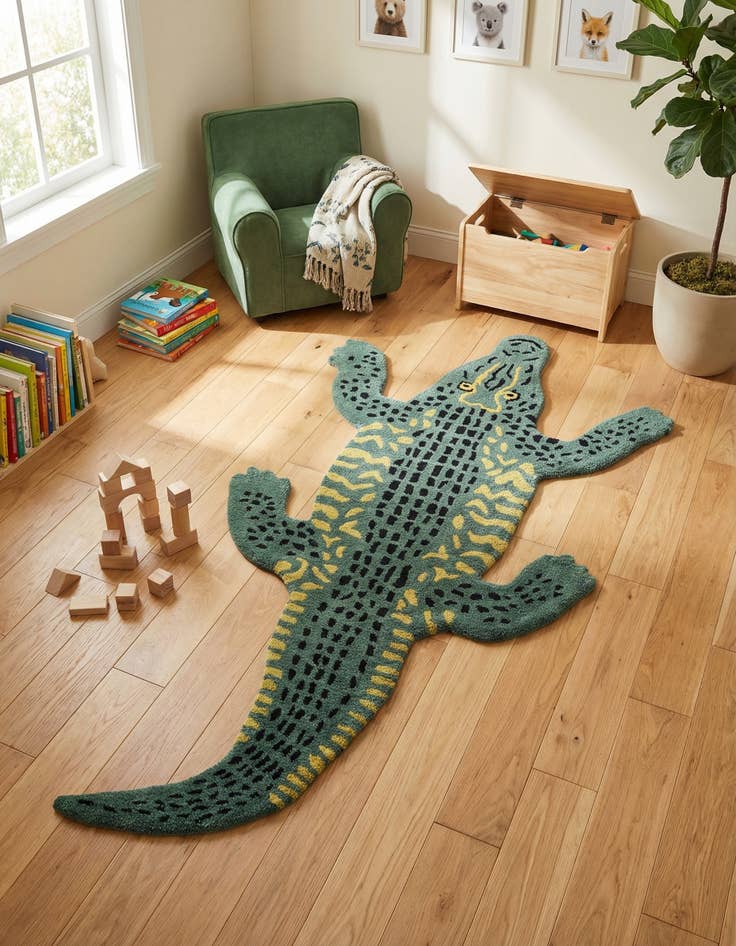 Detail image of 3' 1 x 6' 1 Playtime Kids Wool Freeform Rug