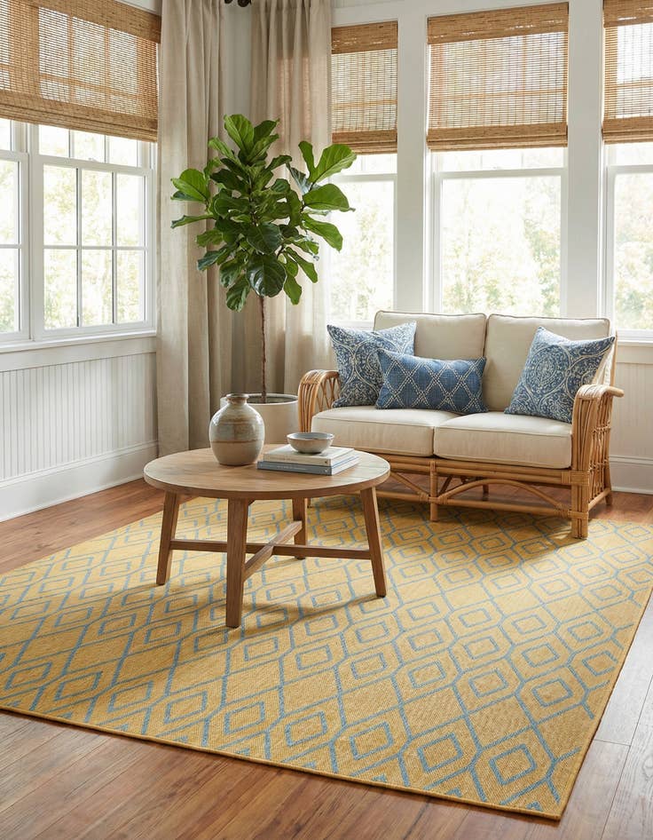 Detail image of 7' 10 x 10' Washable Jill Zarin Turks and Caicos Indoor / Outdoor Rug