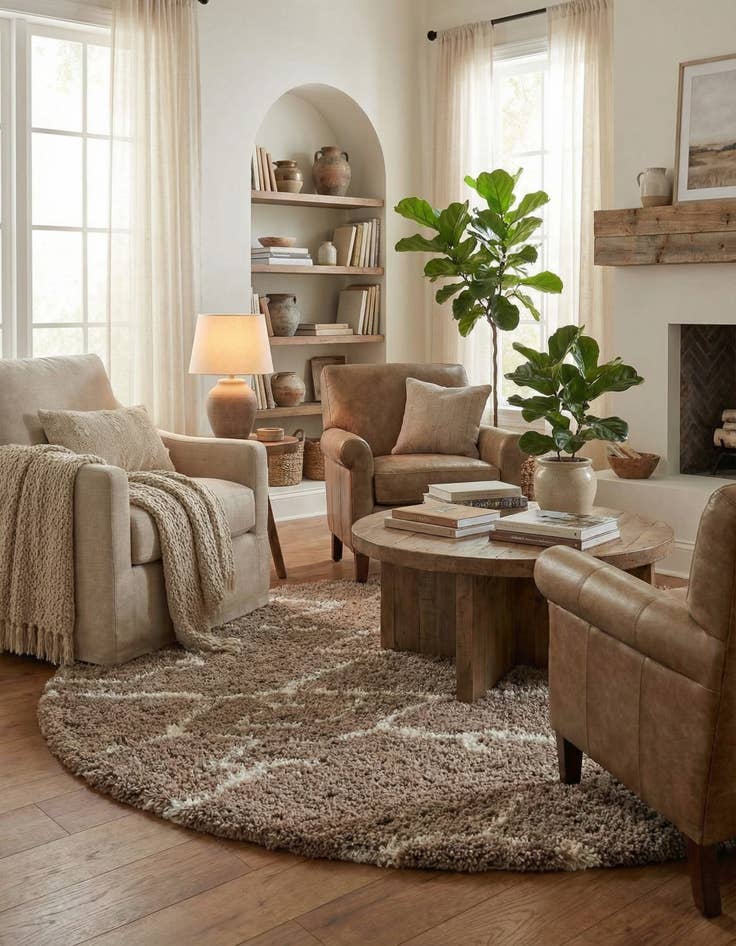 Detail image of  8' x 8' Infinity Shag Round Rug