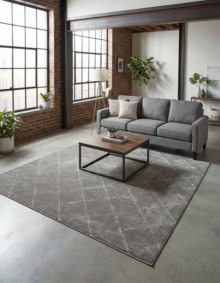 Detail image of 7' 10 x 7' 10 Vogue Geo Square Rug