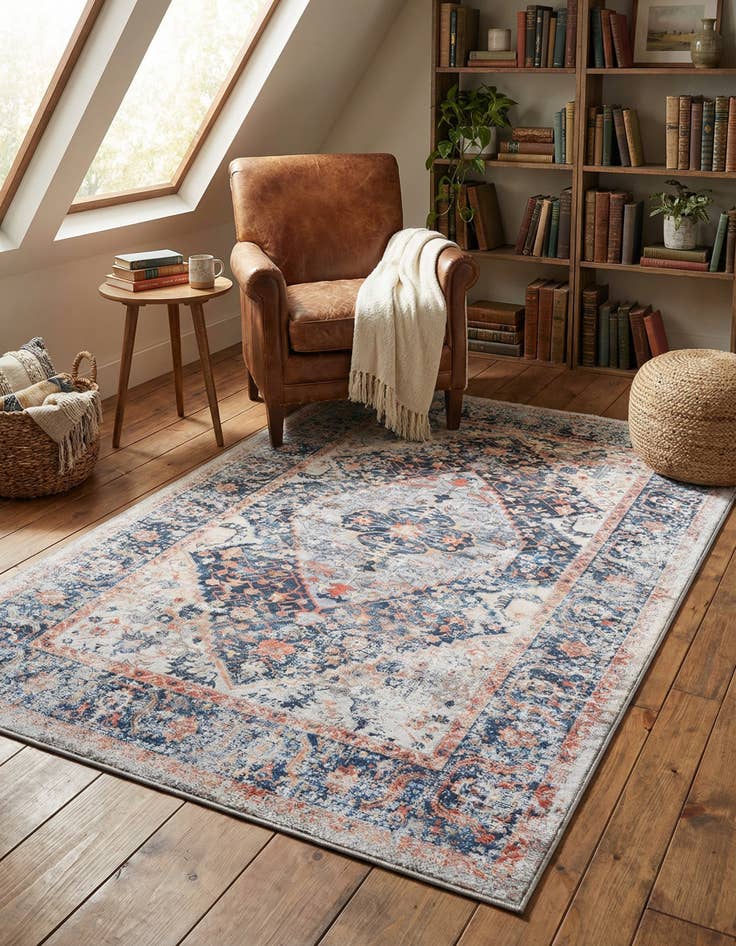 Detail image of 4' x 6'  Washable Yara Rug