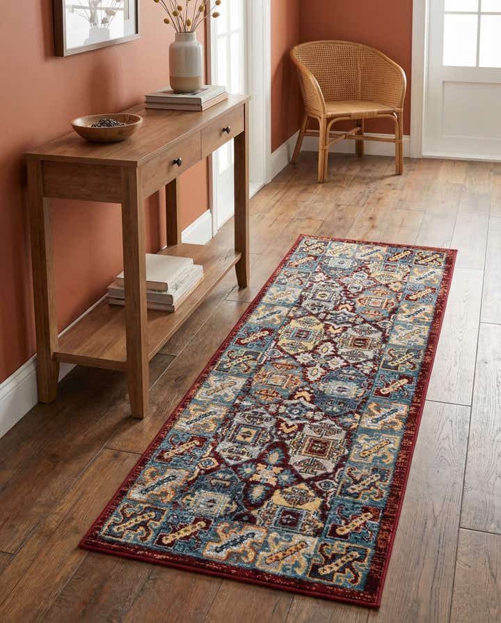 60cm x 155cm Kamala Washable Alfombra Pasillera