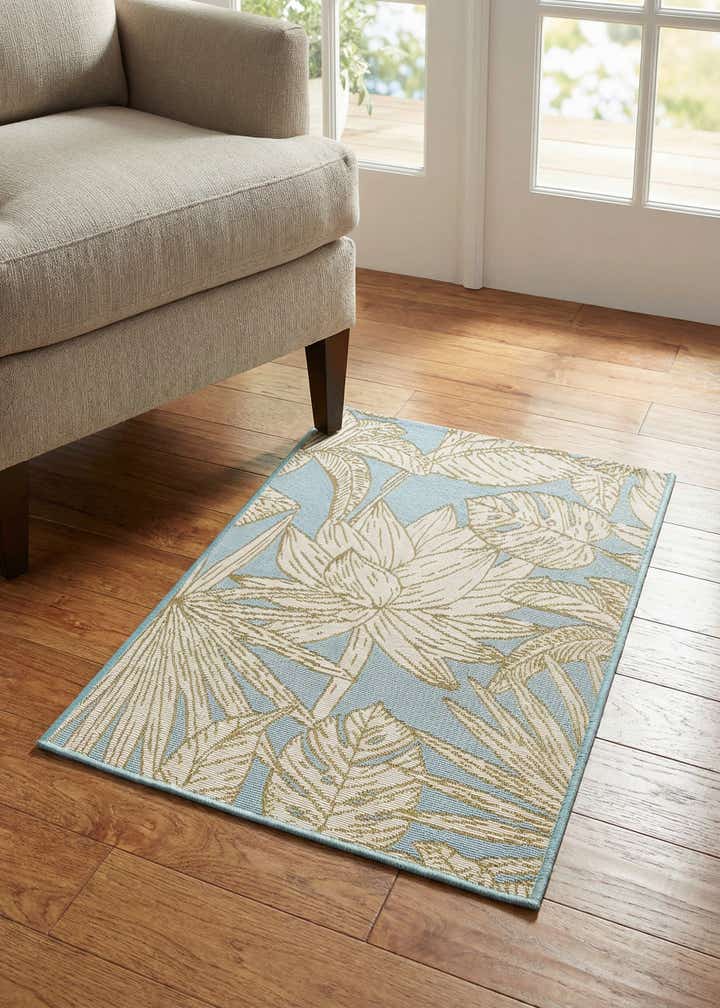 2' x 3' Easy-Clean Botanical Indoor / Outdoor Rug