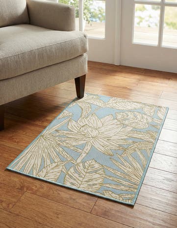 2' x 3' Easy-Clean Botanical Indoor / Outdoor Rug