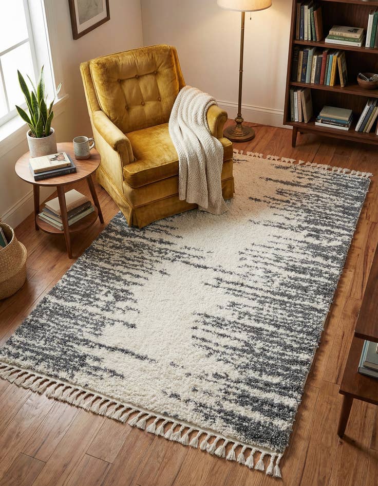 Detail image of 5' 3 x 8' Serenity Shag Rug