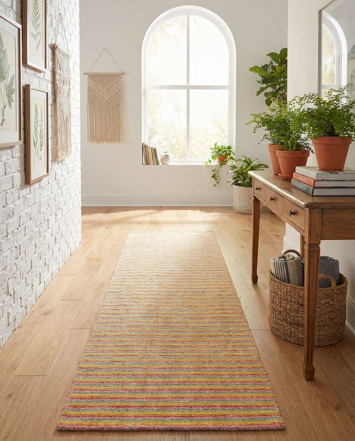 2' 7 x 10' Hand Woven Happy Rugs Happy Home Wool Runner