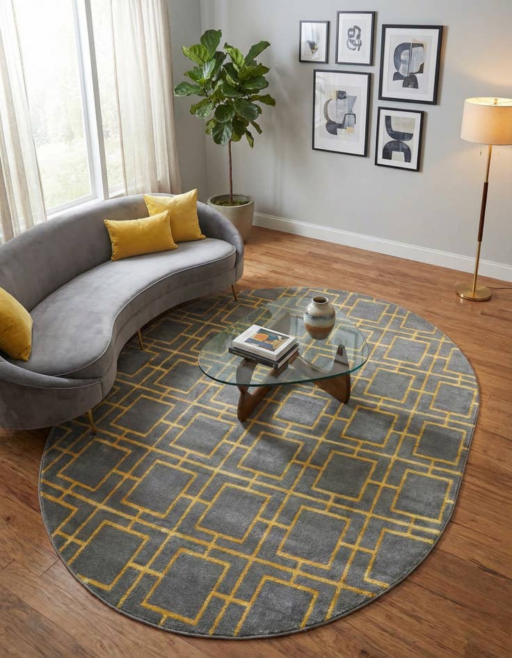 Detail image of 7' 10 x 10' Marilyn Monroe&trade; Glam Deco Oval Rug