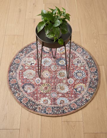 2' x 2' Washable Timeless Round Rug