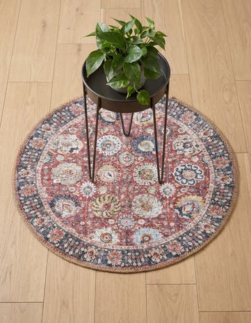 2' x 2' Washable Timeless Round Rug
