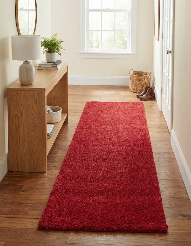 Detail image of 2' 2 x 6' 9 Solid Frieze Runner Rug