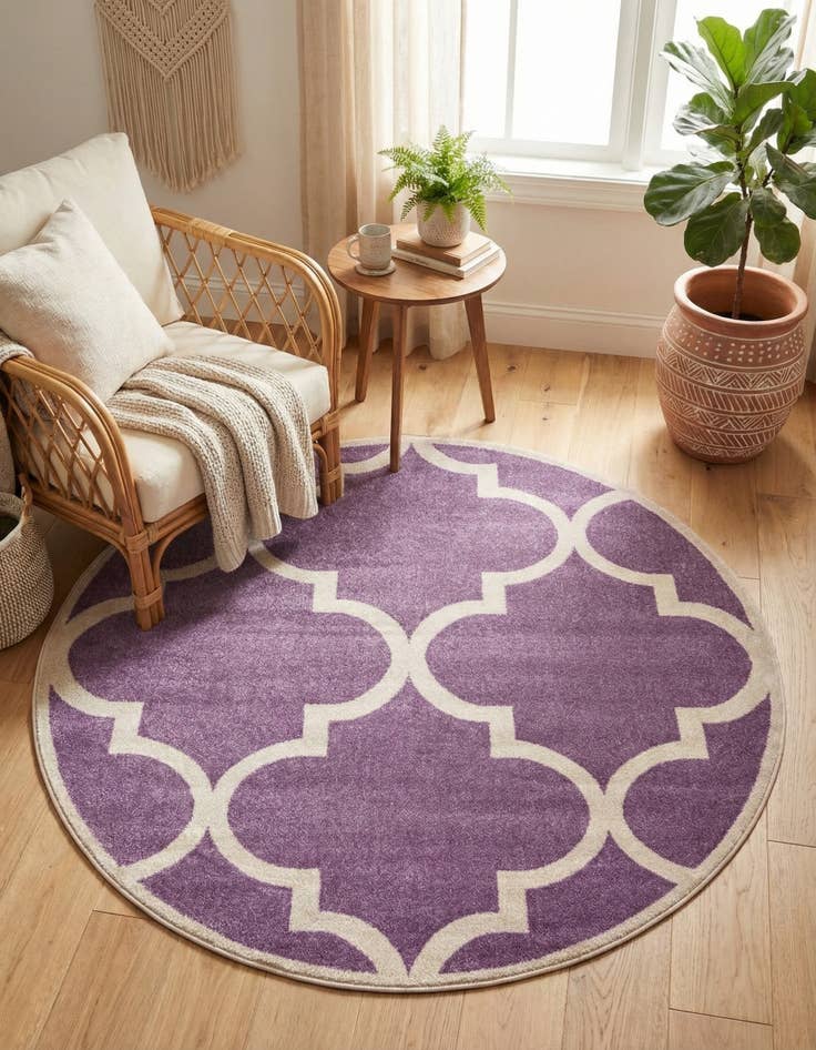 Detail image of 6' x 6' Lattice Round Rug