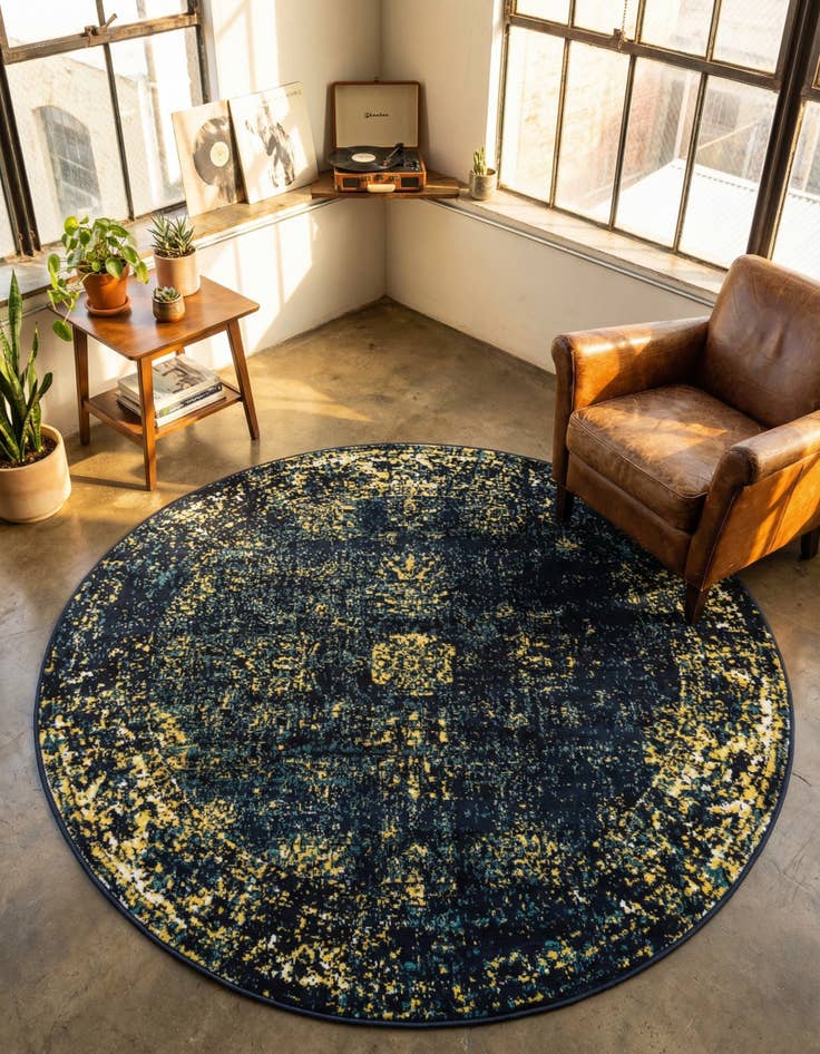 Detail image of 5' 3 x 5' 3 Monte Carlo Round Rug