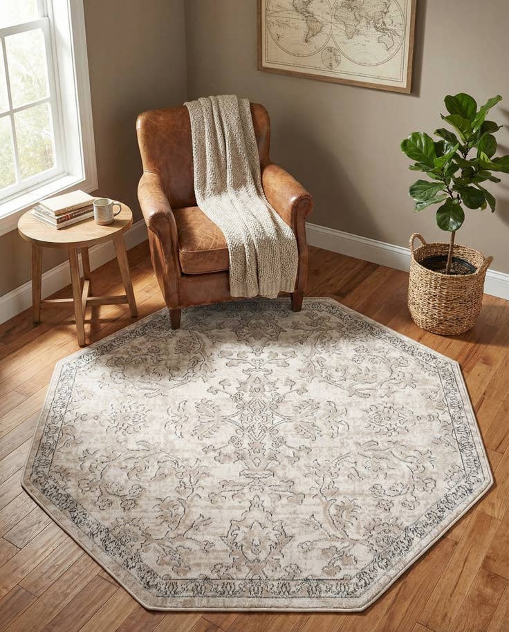 Detail image of 5' 3 x 5' 3 Oregon Octagon Rug