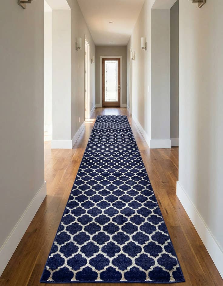 Detail image of 2' 7 x 16' 5 Lattice Runner Rug