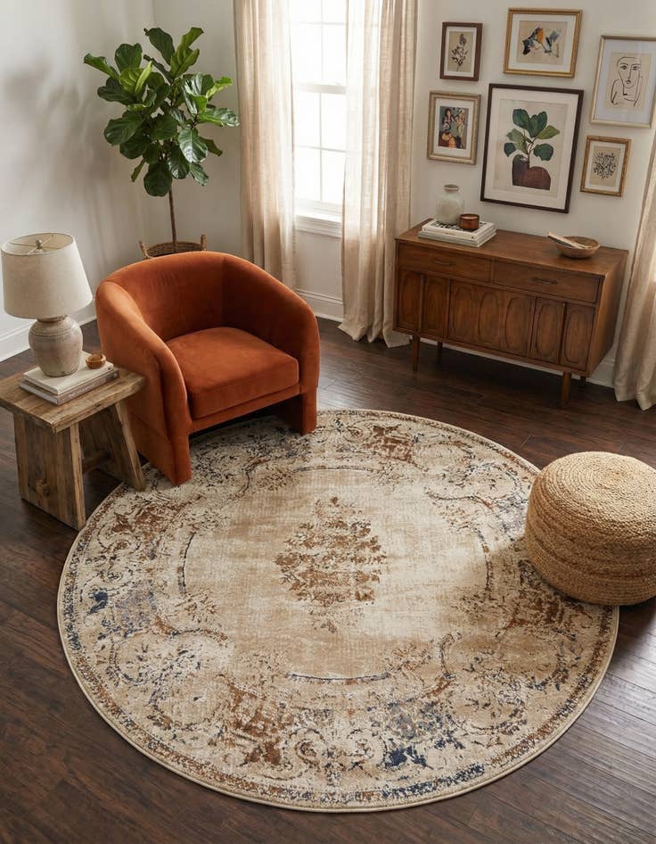 Detail image of 5' 3 x 5' 3 Villa Round Rug